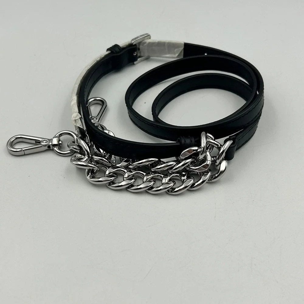 Michael Kors Handbag Strap Black Womens OS Leather Chain Adjustable Like New 52